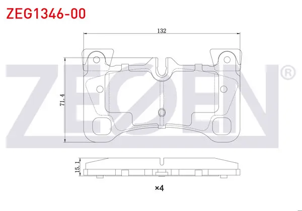 Fren Balata Arka Porsche Cayenne (955) S4.8İ 2002-2010 / Cayenne (955) S4.5İ V8 2002-2010