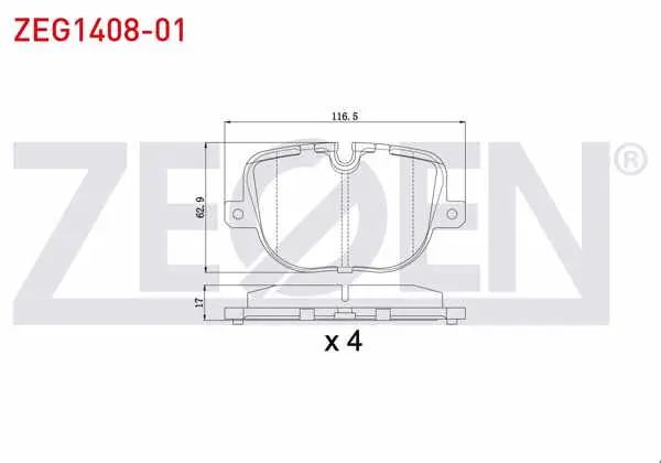 Fren Balata Arka Land Rover Discovery IV (La) 3.0 TD 4X4 2010-/ Range Rover IV (Lg) 3.0 TD 4X4 2012-/ Range Rover IV (Lg) 5.0 V8 4X4 2012 -