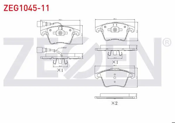 Fren Balata Ön Fişli Volkswagen Transporter V 1.9 TDI 2003-2011 / Transporter V 2.5 TDI 2003-2011 / Transporter VI 2.0 TDI 2009-/ Transporter VI 2.0 TDI Bıtdı 2009 -