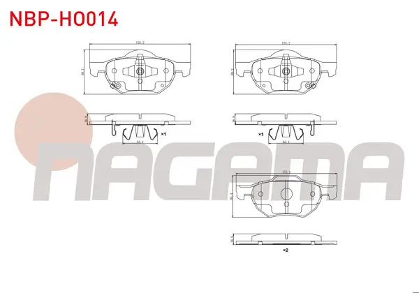 Fren Balata Ön Ikazlı Honda Accord VIII (Cu) 2.0 I-Vtec-2.2 I- CDTI-2.4 I-Vtec 2003-2008