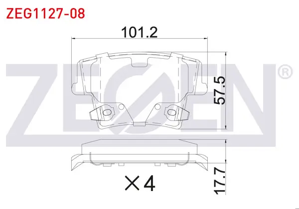 Fren Balata Arka Ikazlı Chrysler 300C 2004-/ Lancıa Thema (Lx) 3.0 2011-2014