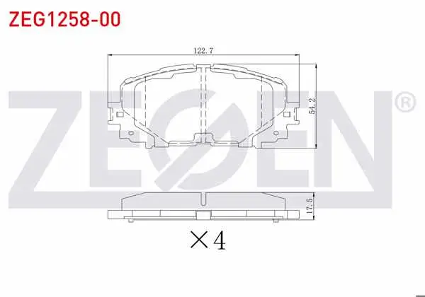 Fren Balata Ön Toyota Yaris (P9) 1.0 Vvt-I 2006-2010 / Yaris (P9) 1.3 Vvt-I 2006-2010 / Yaris (P9) 1.33 Vvt-I 2006-2010 / Yaris (P9) 1.4 D-4D 2006-2010