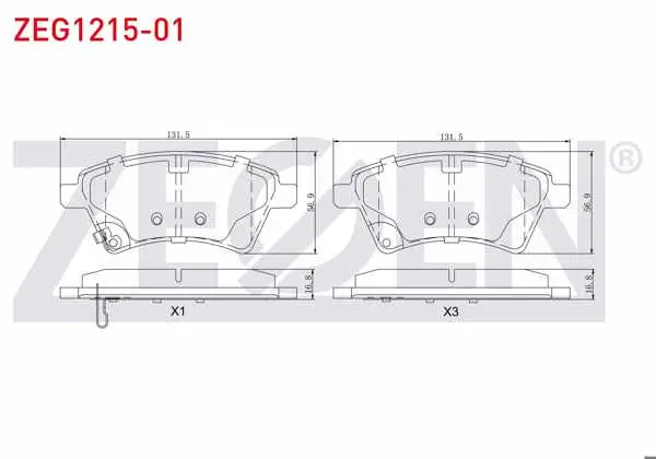 Fren Balata Ön Suzuki Sx4 (Gy) 1.5 Vvt-I 2006-2013 / Sx4 (Gy) 1.6 4X4 2006-2013 / Fiat Sedıcı 1.6 16V 2006 -