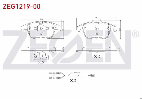 Fren Balata Ön Fişli Citroen C5 III 1.6 HDI 2008-2015 / Mondeo IV 2.0İ 2007-2014 / Mondeo IV 1.6 TDCI 2007-2014 / Freelander II 2.2 Td4 2006-2014 / S60 II 1.6 D 2010-/ Jaguar Xk 4.2İ 2006 -