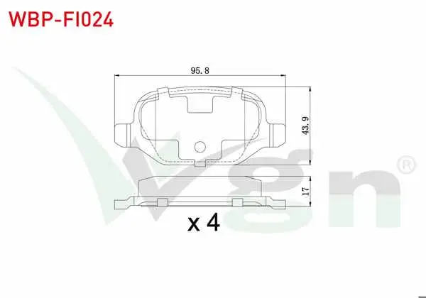 Fren Balata Arka Fiat Linea 1.6 Mjt 2007-/ Linea 1.4 T-Jet 2007-/ Alfa Romeo 147 (937) 1.6 2001-2010 / 147 (937) 1.9 JTD 2001-2010