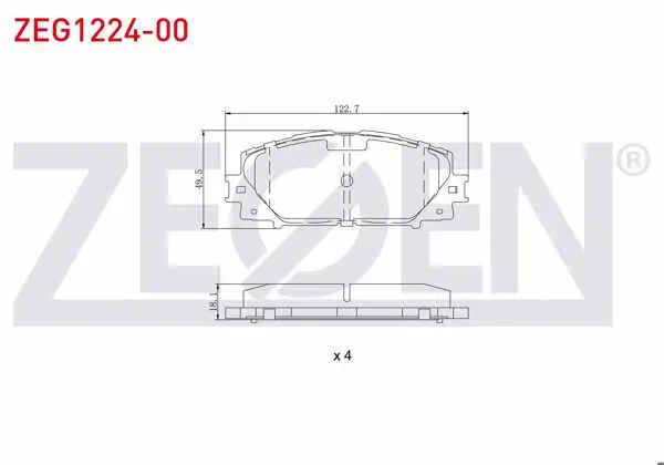 Fren Balata Ön Toyota Yaris (P9) 1.0 Vvt-I 2006-2010 / Yaris (P9) 1.33 Vvt-I 2006-2010