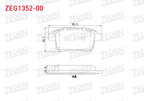 Fren Balata Arka Renault Kangoo (Kw0 / 1) 1.5 DCI 2008 -