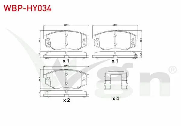 Fren Balata Ikazlı On Hyundai Ix35 (Lm) 2.0 CRDI 18 Jant 4X4 17.60mm 2010 -