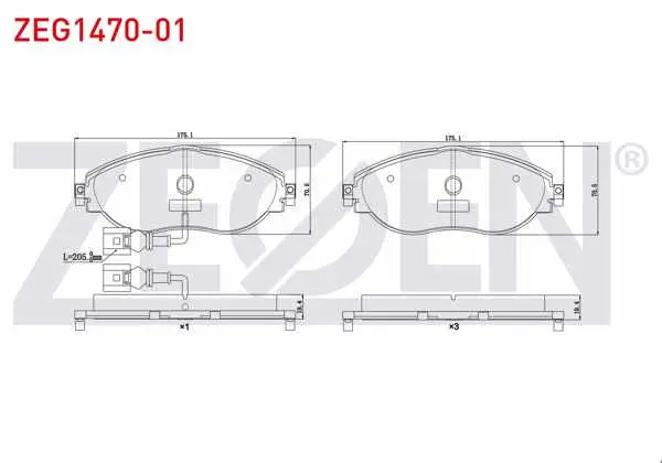 Fren Balata Ön Fişli VW Passat (3C5) 1.4 TSI 2008-2012 / 1.6 TDI 2008-2012 / 2.0 TDI 2008-2012 / Golf VII (5G1) 2.0 TSI 2012-/ Passat (3G2) 2.0 TDI 2014-/ Seat Leon 2.0 TFSI 2012-/ Audi A3 2.0 TFSI 2012 -
