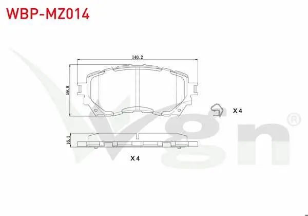 Fren Balata Ön Mazda 6 (Gj,Gh) 2.0 2013-/ 6 (Gj,Gh) 2.2 D 2013 -