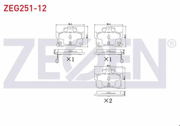 Fren Balata Arka Ikazlı Rover 800 (Xs) 820 16V 1986-1999 / 800 (Xs) 820 1986-1999 / 800 (Xs) 2.7 Sı 1986-1999