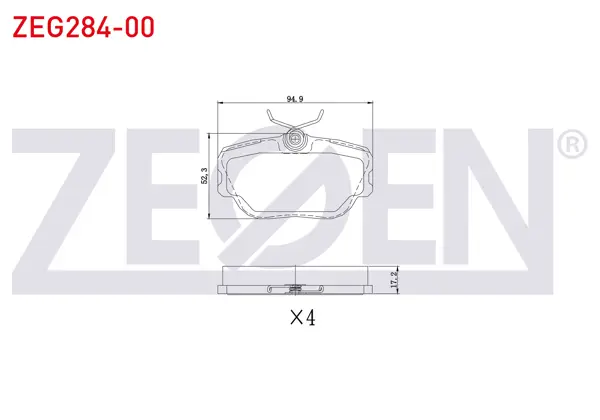 Fren Balata Ön Mercedes 190 (W201) 2.0 1982-1993 / (W201) E 2.5 1982-1993 / (W201) 2.3 1982-1993 / (W201) 2.5 D 1982-1993