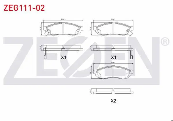 Fren Balata Ön Ikazlı Suzuki Marutı 0.8İ 1986-1993 / Suzuki Carry (Ed) 0.8 1980-1999 / Suzuki Alto II (Ec) 0.8 1986-1993