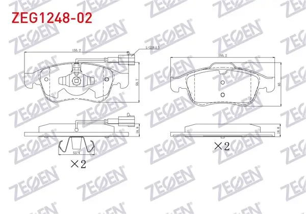 Fren Balata Ön Çift Fişli Alfa Romeo Giulietta (940) 1.4 Tb 2010-/ Giulietta (940) 1.6 JTD 2010 -