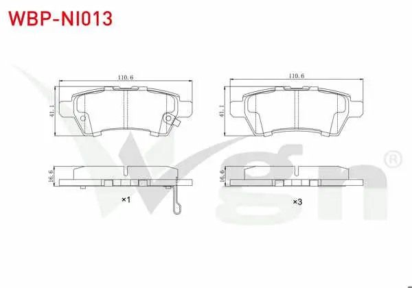 Fren Balata Arka Ikazlı Nissan Pathfinder (R51) 2.5 DCI 4Wd 2005-/ Nissan Navara (D40) 2.5 DCI 2005-2015