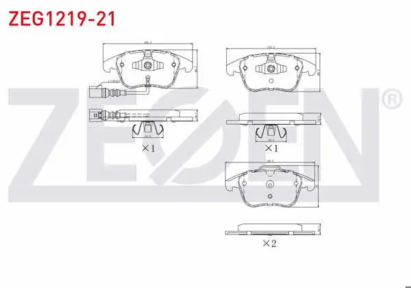 Fren Balata Ön Fişli Volkswagen Tiguan (5N_) 1.4 TSI 2007-2016 / Tiguan (5N_) 2.0 TDI 2007-2016 / Tiguan (5N_) 2.0 FSI 2007-2016 / Audi Q3 (8U) 2.0 TDI 2011-/ Q3 (8U) 1.4 TFSI 2011 -