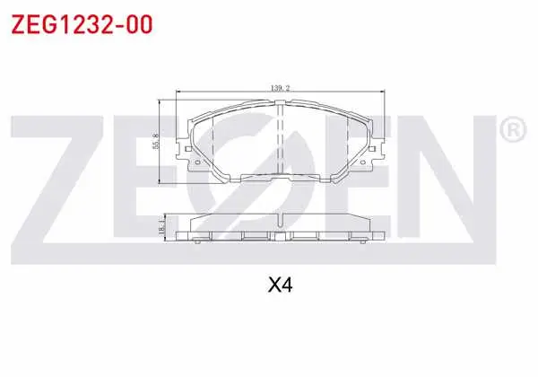 Fren Balata Ön Toyota Corolla (E15_) 1.6 Vvt-I 2007-2012 / Auris (Zre15) 1.6 Vvt-I 2007-2012