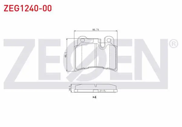 Fren Balata Arka Volkswagen Touareg (7La,7L6,7L7) 3.0 V6 TDI 2002-2010 / Touareg 3.2İ V6 2002-2010 / Touareg 5.0 V10 TDI 2002-2010