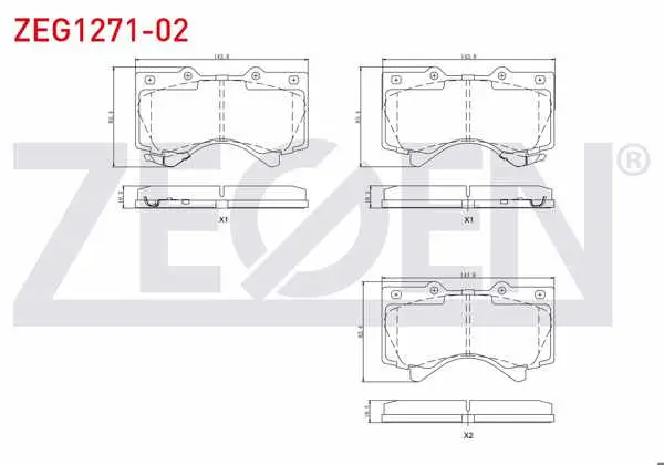 Fren Balata Ön Ikazlı Toyota Land Cruiser 4.7 V8 2008-/ Land Cruiser 4.5 D V8 2008-/ Land Cruiser 3.0 D-4D 2008 -