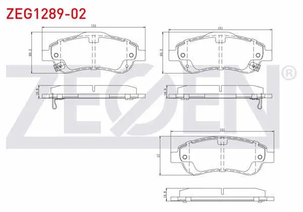 Fren Balata Ön Ikazlı Honda Cr-V III 2.0 I-Vtec 2006-2012 / Cr-V III 2.2İ Ctdı 2006-2012 / Cr-V IV 1.6İ Dtec 2012-2014 / Cr-V IV 2.0 2012-2014 / Cr-V IV 2.2İ 2012-2014