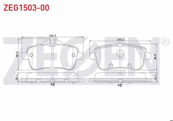 Fren Balata Arka Mercedes M Serisi (W166) Ml 250 CDI 2011-/ M Serisi (W166) Ml 350 2011 -