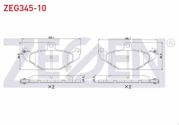 Fren Balata Arka Renault Laguna I (B56,556) 1.6İ 1993-2001 / 1.8İ 16V 1993-2001 / 1.9 Dtı 1993-2001 / Espace III 2.0 1996-2002 / Safrane 2.0İ 1992-2000