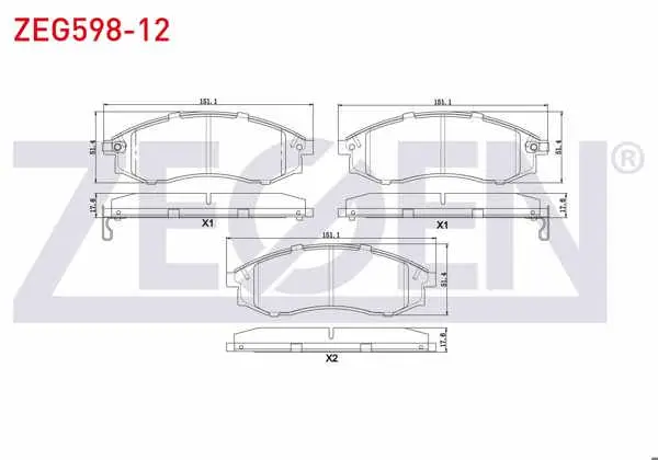 Fren Balata Ön Ikazlı Tel Delikli Mitsubishi L 200 (K3t,K2t,K1t,K0t) 2.5 TD 4X4 1986-1996 / L 200 (K7t,K6t) 2.0 4X4 1996-2007