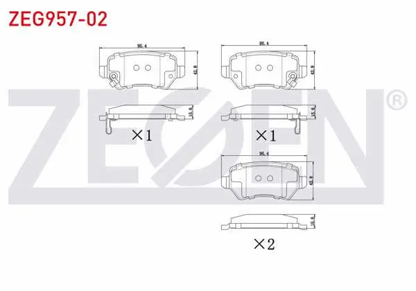 Fren Balata Arka Ikazlı Opel Astra H 1.3 CDTI 2004-2010 / Astra H 1.6İ 2004-2010 / Astra G 1.6 16V 1998-2005 / Zafira B 1.9 CDTI 2005-2011 / Kia Ceed 1.6 CRDI 2012-/ Hyundai Ix20 1.4 CRDI 2010 -