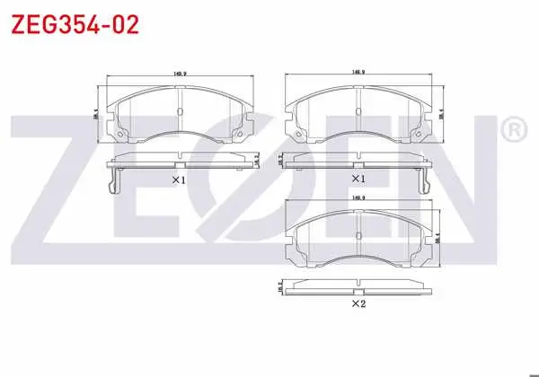 Fren Balata Ön Ikazlı Mitsubishi Pajero II 2.5 TD 1990-1999 / Pajero II 2.8 TD 1990-1999 / Pajero II 3.5 V6 24V 1990-1999