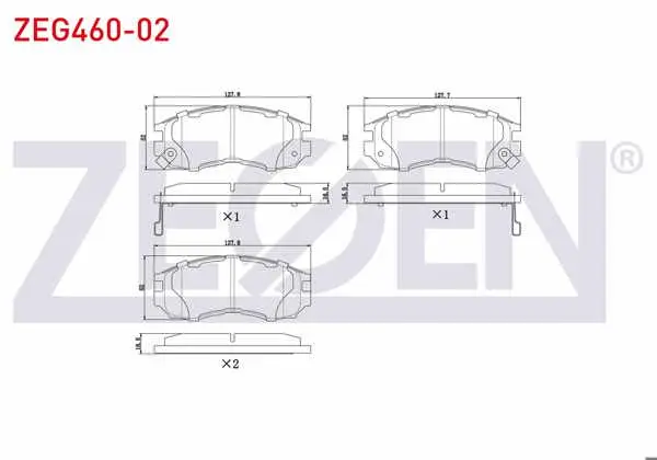 Fren Balata Ön Ikazlı Mitsubishi Lancer IV (C6a,C7a) 1.8 Gtı 1988-1994 / Lancer V (Cb / Da) 1.8İ 1992-1996 / Galant V (E5a,E7a,E8a) 1.8 1992-1996