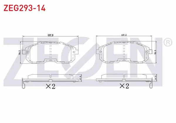 Fren Balata Ön Ikazlı Nissan Juke 1.5 DCI 2010-/ Juke 1.6 Dıg-T 2010-/ Juke 1.6 2010 -