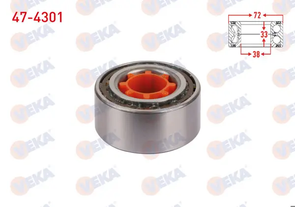 On Tekerlek Rulmanı Sol-Sağ 38X72x36 / 33 Toyota Corolla 1.3İ-1.6İ 1992-1997 / Corolla 1.4İ-1.6İ 1997-2002