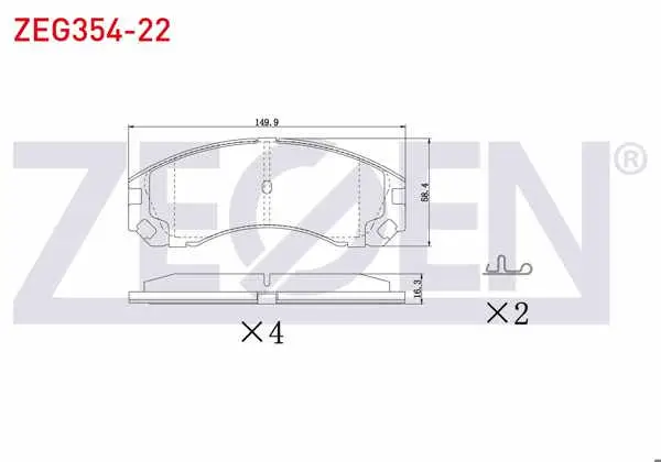 Fren Balata Ön Ikazlı Mitsubishi Outlander I 2.0 2001-2006 / Outlander I 2.0 T 2001-2006 / Outlander I 2.0 Dı-D 2006-2012