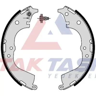 Fren Pabuç Balata Arka Toyota Hı-Lux Pick Up (_N_) 2.4 D 270X55 mm 1983-2005 / Toyota Hiace IV (_H1_,_H2_) 2.4 TD 1996-2006 / Toyota Hiace IV (_H1_,_H2_) 2.5 D4d 1996-2006