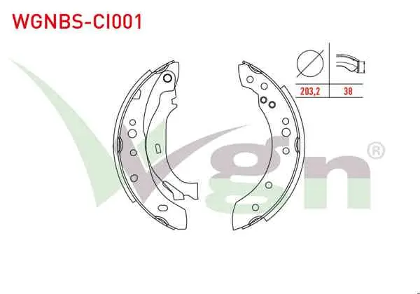 Fren Pabuç Balata Arka Symbol II 1.5 DCI Levyelı 203,2X38 mm 2008-2012 / C3 1.4 HDI 2002-2009 / Logan 1.5 DCI 2004-2012 / 206 1.4 HDI 1998-2006 / Laguna I 1.9 Dtı 1993-2001 / Twingo 1.2 1993-2007