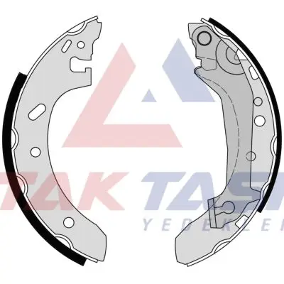 Fren Pabuç Balata Arka Ford Escort VII 1.3 Geniş Tip Levyelı 203X38 mm 1995-1999 / Escort VII 1.4 1995-1999 / Escort VII 1.6 16V 1995-1999 / Escort VII 1.8 TD 1995-1999 / Escort VII 1.8İ 1995-1999