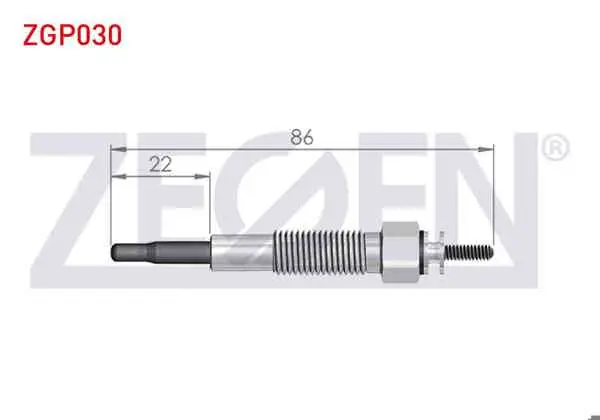 Kızdırma Buji 10,5V Kia Besta 2.2D 1993-2003 / Mazda E 2200 (Sr2) 2.2D 1984-2004 / Mazda 626 III (Gd) 2.0D 1987-1992