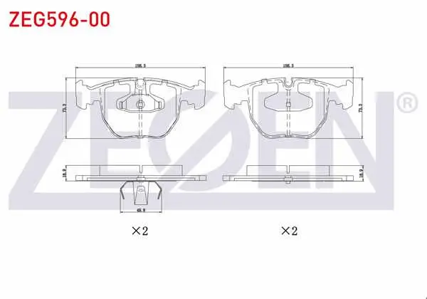 Fren Balata Ön BMW X5 (E53) 3.0 D 2000-2007 / (E53) 3.5 Xd 2000-2007 / X5 (E53) 4.4 2000-2007 / (E53) 4.6 İs 2000-2007 / 5 Serisi (E39) 525 İ 1995-2003 / (E39) 530 D 1995-2003 / (E39) 518 İ 1995-2003