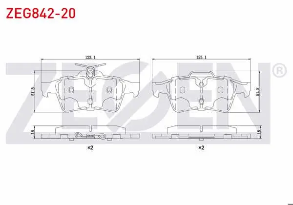 Fren Balata Arka Vectra C 1.6 16V-1.9 CDTI-2.0 Dtı 2002-2008 / Citroen C5 III 1.6 HDI-1.6 Thp 2008-2015 / Peugeot 508 1.6 E-HDI 2010-/ Focus II 1.6 TDCI 2004-2011 / Transit Con. 1.8 TDCI 2002-2013