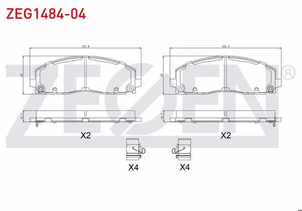 Fren Balata Ön Ikazlı Fiat Freemont (Jf) 2.0 Mjt 2011-/ Voyager Mpv (Rt) 2.8 Crd 2011 -