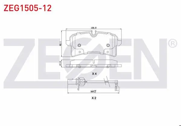 Fren Balata Arka Fişli Audi A8 (4H_) 3.0 TDI 2009-/ 3.0 TFSI 2009-/ 4.2 TDI 2009-/ 2.0 TFSI 2009-/ 4.0 TFSI 2009-/ 4.2 FSI 2009 -