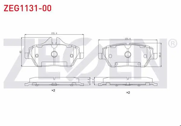 Fren Balata Ön BMW 1 Serisi (E87) 116 İ 2003-2012 / 118 İ 2003-2012 / 118 D 2003-2012 / Mini Cooper One 1.6İ 2010-/ Mini Cooper One 1.6İ 2010-/ Mini Cooper One 1.6 D 2010 -