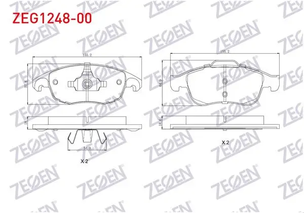 Fren Balata Ön Peugeot Partner Tepee 1.6 HDI 75 Hp 2008-/ Citroen Berlingo 1.6 HDI 2008-/ C4 G.Picasso 1.6 HDI 2006-/ C4 Picasso 1.6 HDI 2006-2013 / C4 1.6 HDI 2009-/ Ds4 1.6 E-HDI 2011-/ C4 1.6 2009 -
