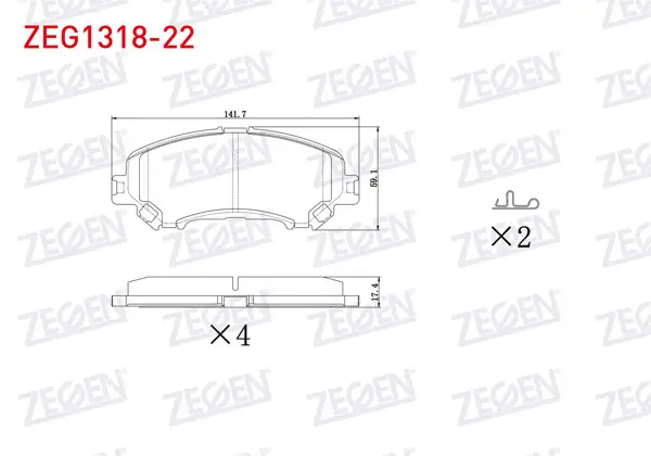 Fren Balata Ön Nissan Qashqai 2014-/ X-Traıl 2013-/ Renault Kadjar 2015-/ Megane IV 2016-/ Talisman 2015 -
