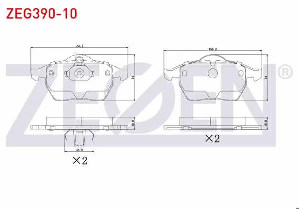 Fren Balata Ön Opel Vectra B 2.0İ 1995-2003 / Vectra B 2.5 V6 1995-2003 / Calıbra A 2.0İ 1995-2003