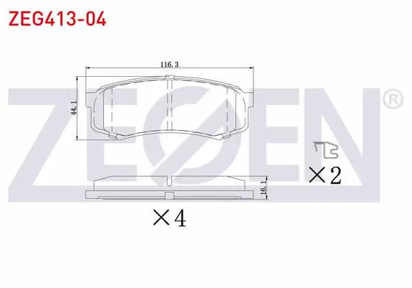 Fren Balata Arka Toyota Land Cruiser 90 (_J9_) 3.0 D 1996-2002 / 3.0 D-4D 1996-2002 / 3.0 TD 1996-2002 / Mitsubishi Pajero IV (V8w,V9w) 3.2 TD 2007-/ 3.2 Dı-D 2007-/ 3.8 V6 2007 -