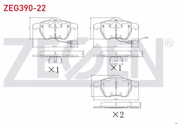 Fren Balata Ön Fişli VW Passat 1.6 1996-2000 / 1.9 TDI 1996-2000 / Passat 1.9 TDI 2000-2005 / A4 1.9 TDI 1994-2001 / A4 1.9 TDI 2004-2008 / A4 (8Ec,B7) 2.0 2004-2008 / A6 1.9 TDI 1997-2004