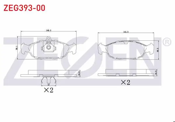 Fren Balata Ön Opel Astra F 1.4İ 1991-1998 / 1.6İ 1991-1998 / F Classic 1.4İ 1998-2002 / Vectra A 1.6 1988-1995 / Combo B 1.2 1994-2001 / 1.4 1994-2001 / Corsa B 1.2İ 16V 1993-2000 / 1.4İ 16V 1993-2000