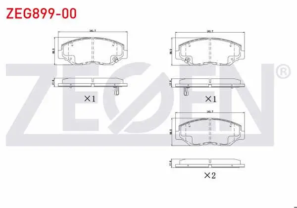 Fren Balata Ön Ikazlı Tel Delikli Honda Civic X (Fc) 1.6İ 2016-/ Cr-V II 2.0İ 2002-2006