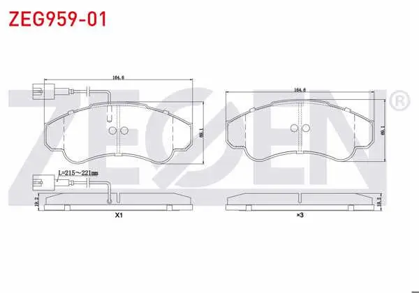 Fren Balata Ön Fişli Fiat Ducato (244) 2.3 JTD 2002-2006 / Ducato (244) 2.8 JTD 2002-2006 / Citroen Jumper II 2.8 HDI 2002-2006 / Peugeot Boxer II 2.0 HDI 2002-2006 / Boxer II 2.8 HDI 2002-2006